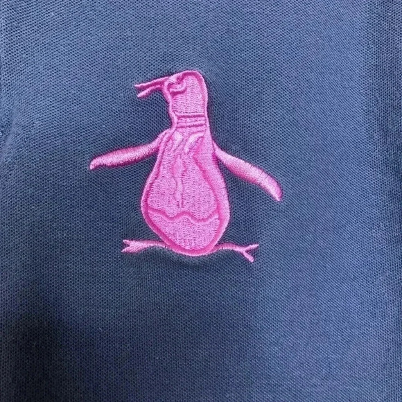 Penguin Polo Shirt Blue Size Large - Picture 4 of 16